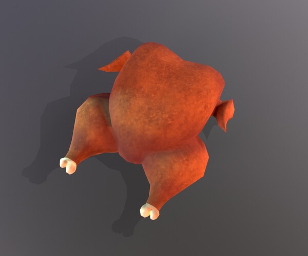 ArtStation - Stylized Lowpoly Roasted Chicken Prop. Low Poly ...