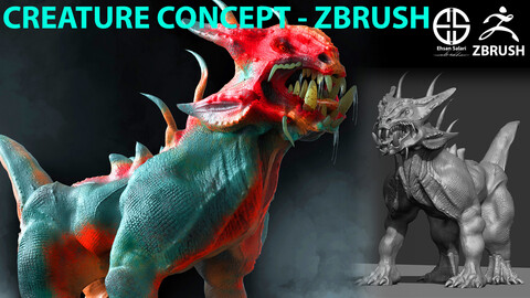 Game and Film Ready/Creature zbrush 3d model - Animal Blender-FBX-OBJ-ZTL-STL