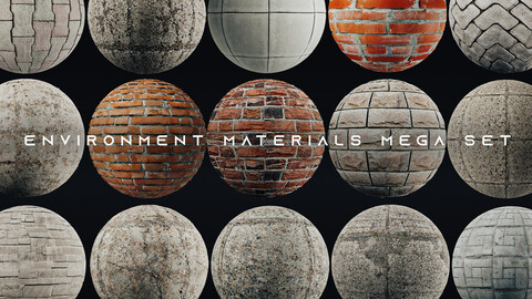 Environment PBR Materials Mega set vol 02