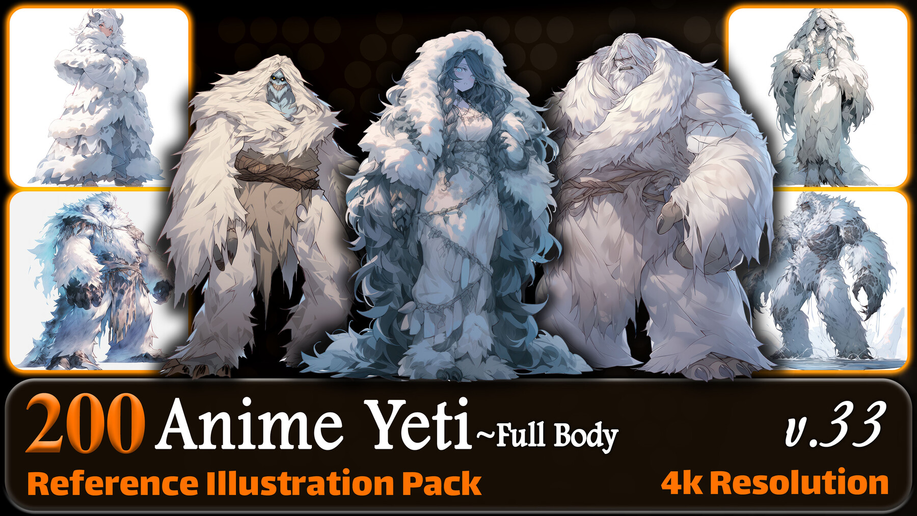 ArtStation - 200 Anime Yeti (Full Body) Reference Pack | 4K | v.33 ...