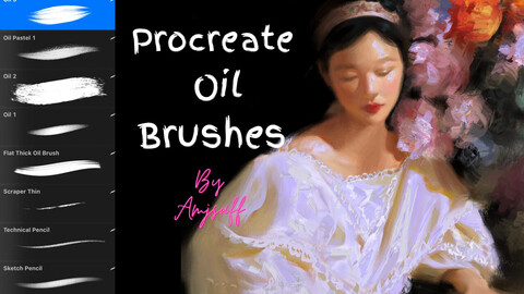 Procreate Oil brushes by Amjsaff