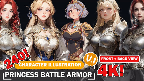 240 Majestic Warriors Princess Battle Armor Characters in 4K