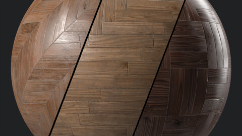 Parquet Materials 38- Parquet By Old Wood Damaged | Seamless PBR 4k