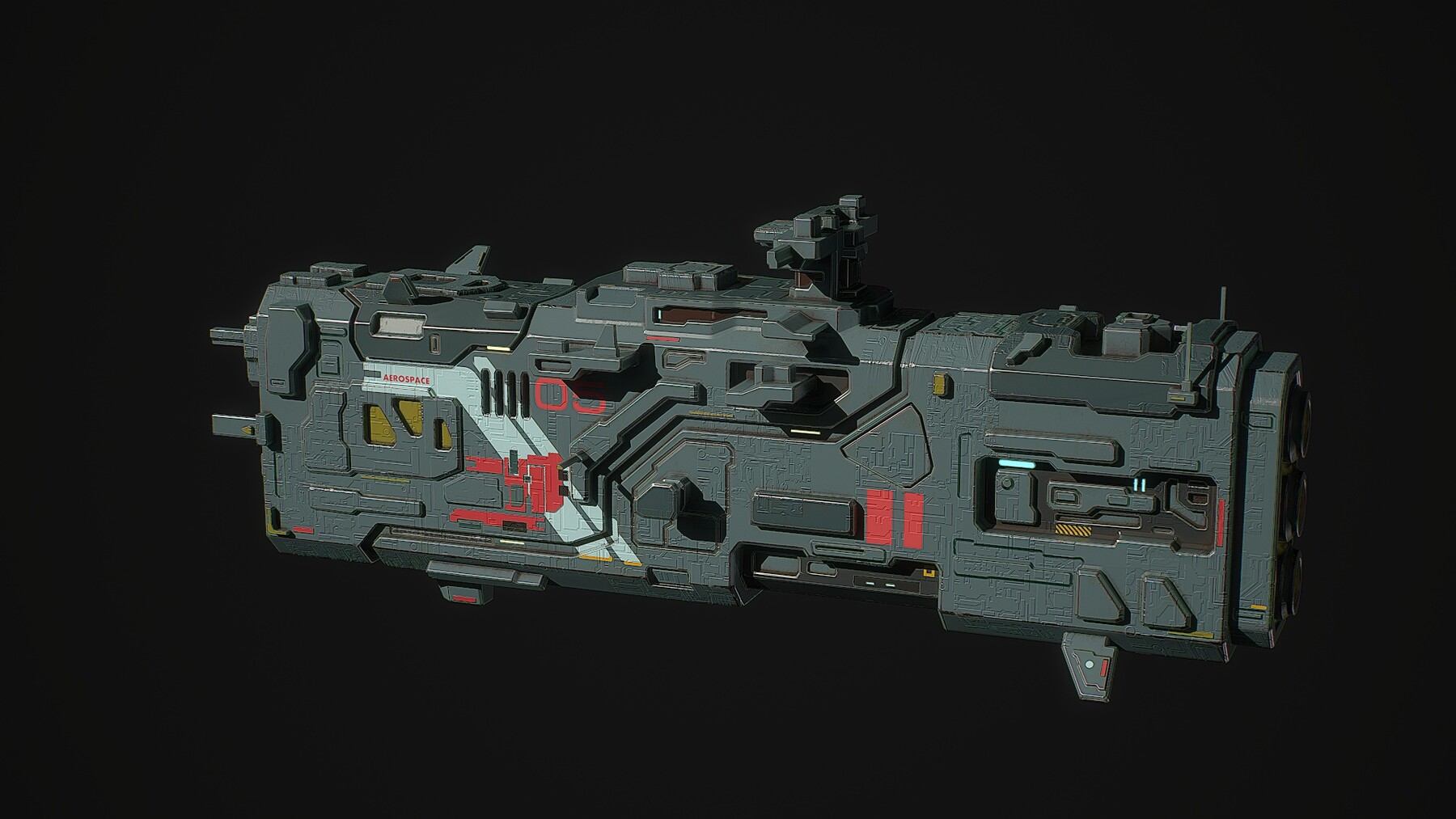 ArtStation - Sci fi battle cruiser spaceship | Game Assets