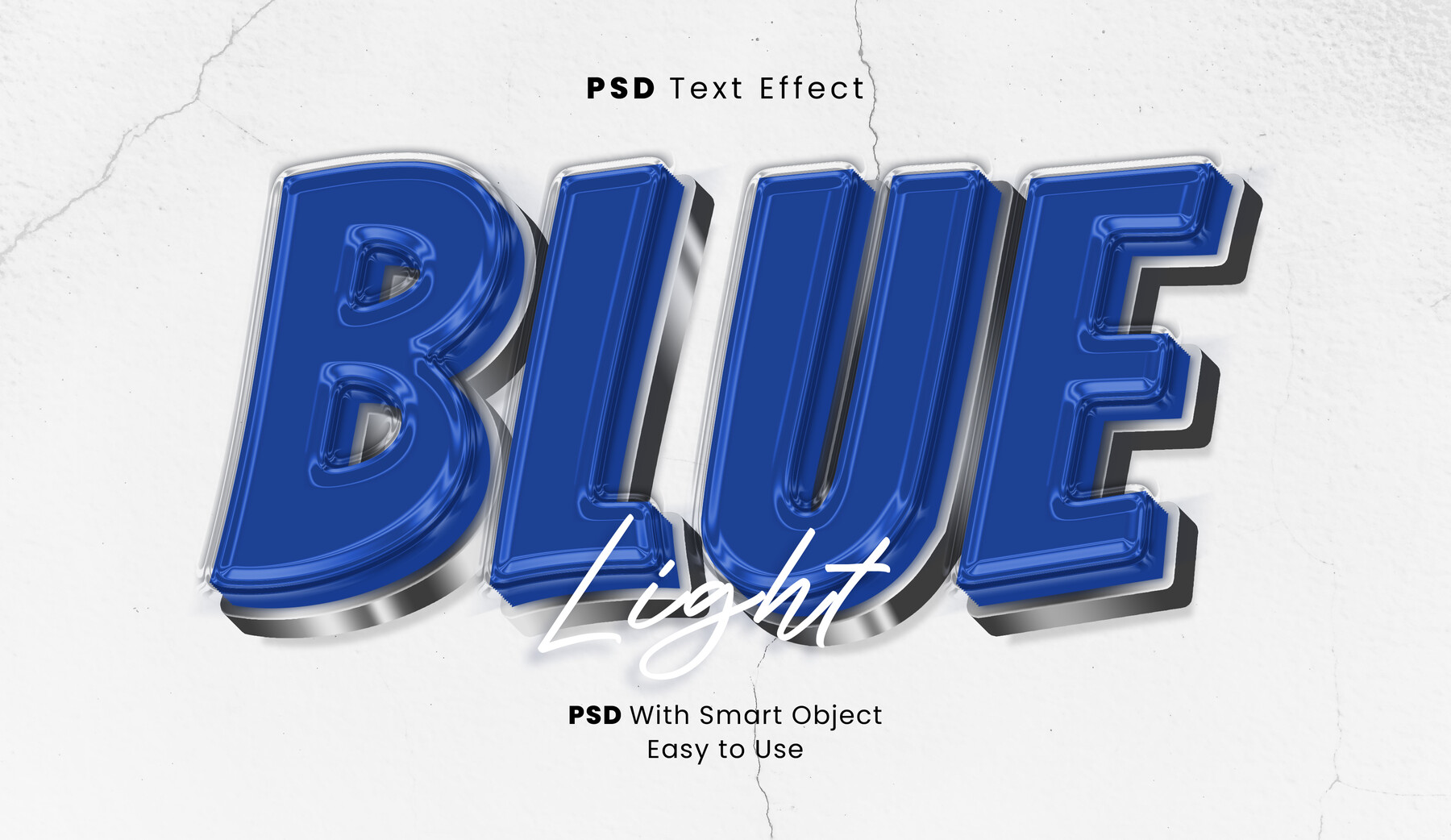 ArtStation - 3D Blue. PSD Fully Editable Text Effect. Layer Style PSD ...