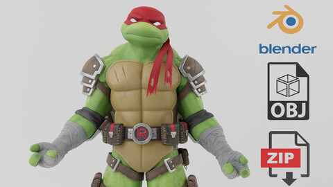 DOnatello TMNT Turtle Ninja Lowpoly RIgged