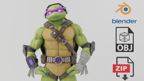 Raphael TMNT Turtle Ninja Lowpoly Rigged