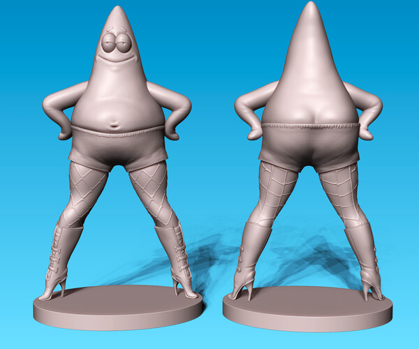 3D file SpongeBob Patrick Star in heels ⭐・Model to download and 3D  print・Cults