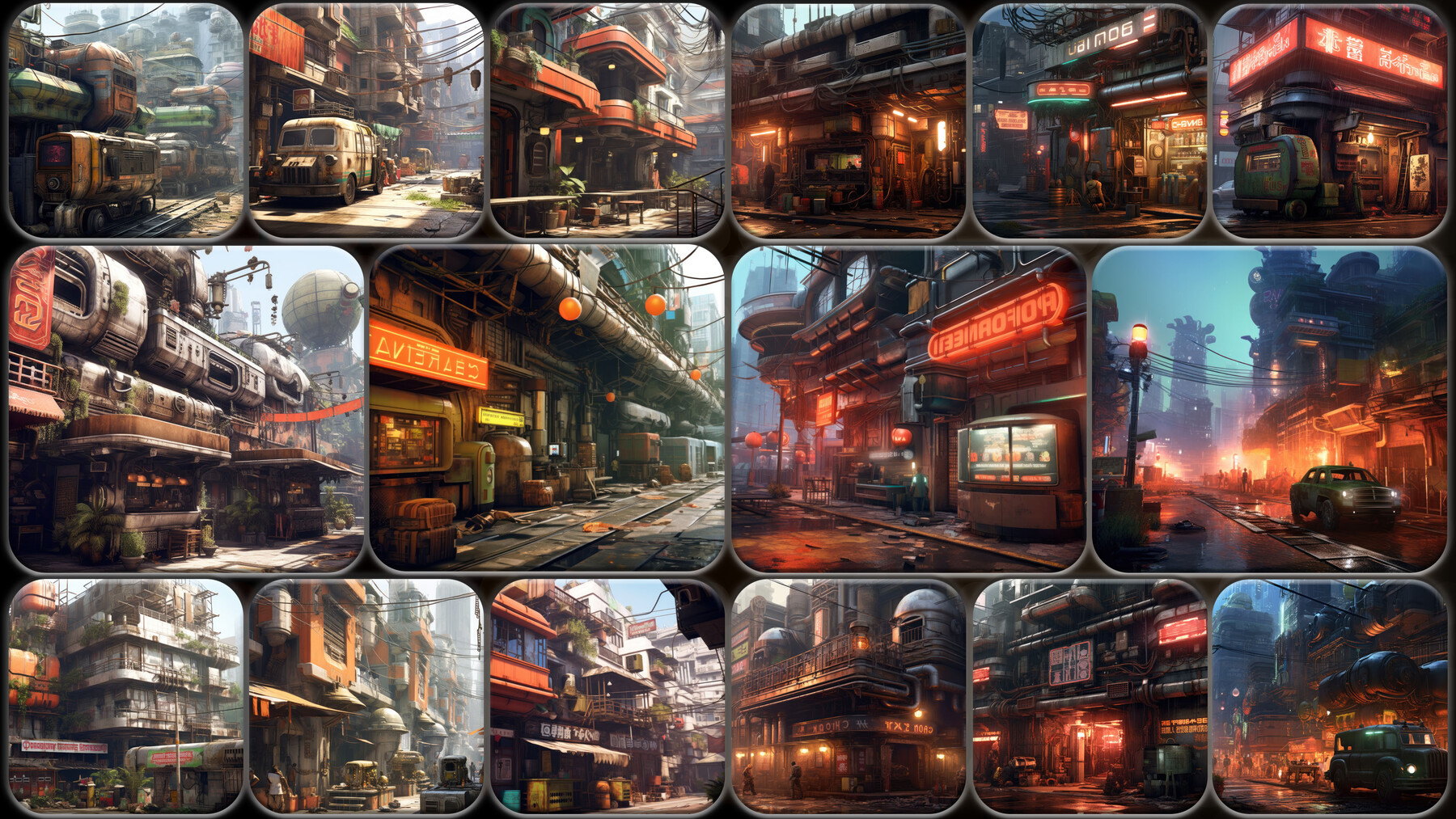 ArtStation - 290 Combining Cyberpunk And Dieselpunk Environment ...