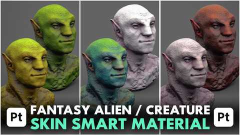 Fantasy Alien / Creature Skin - Substance 3D Painter Smart Material