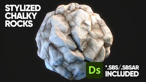 Stylized Chalky Rocks Material