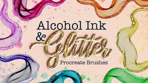 Alcohol Ink And Glitter Procreate Brushes