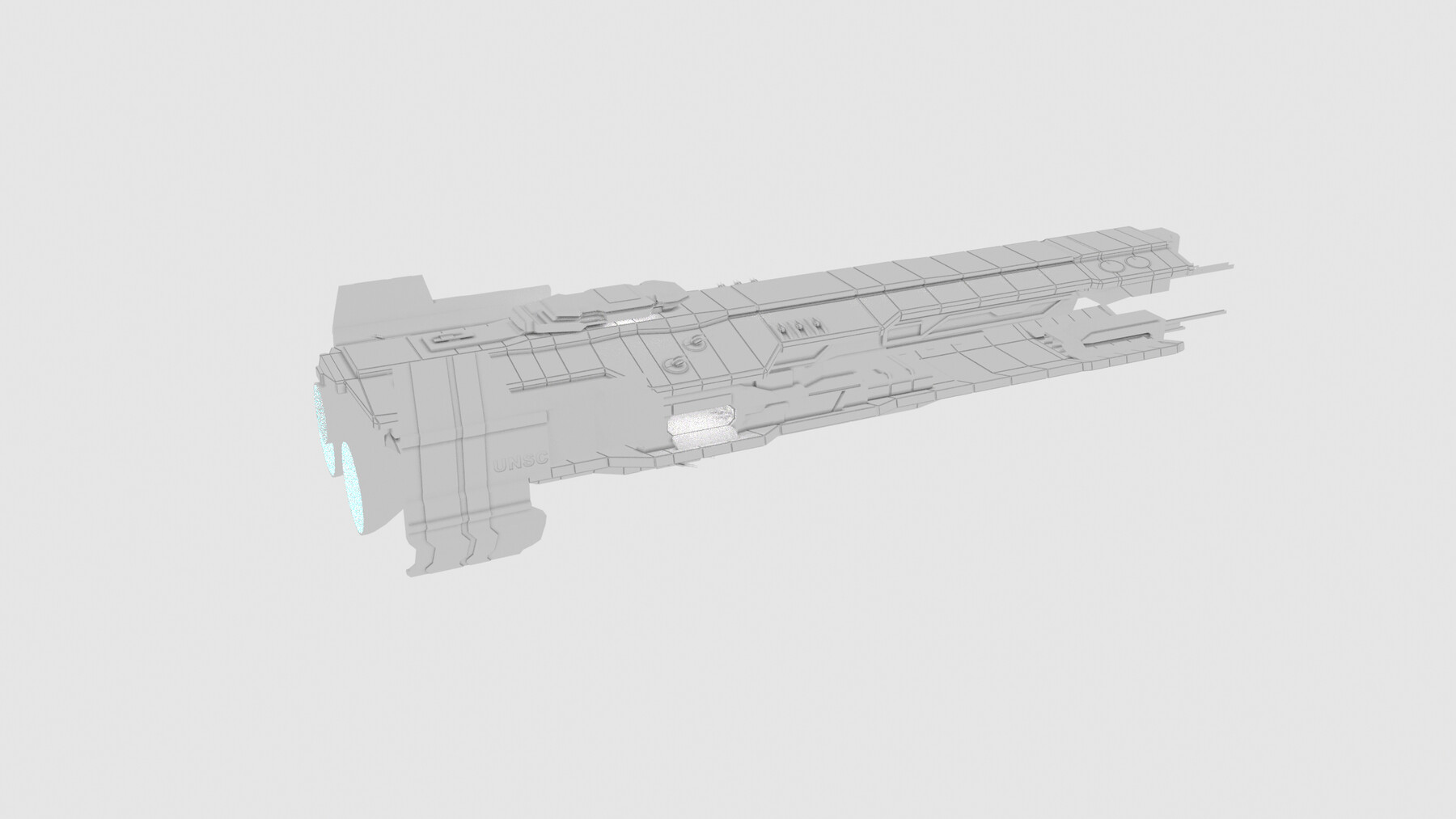 ArtStation - UNSC Strident Class Heavy Frigate | Game Assets