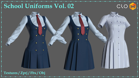 School Uniforms Vol. 02 / Zprj+Fbx+Obj