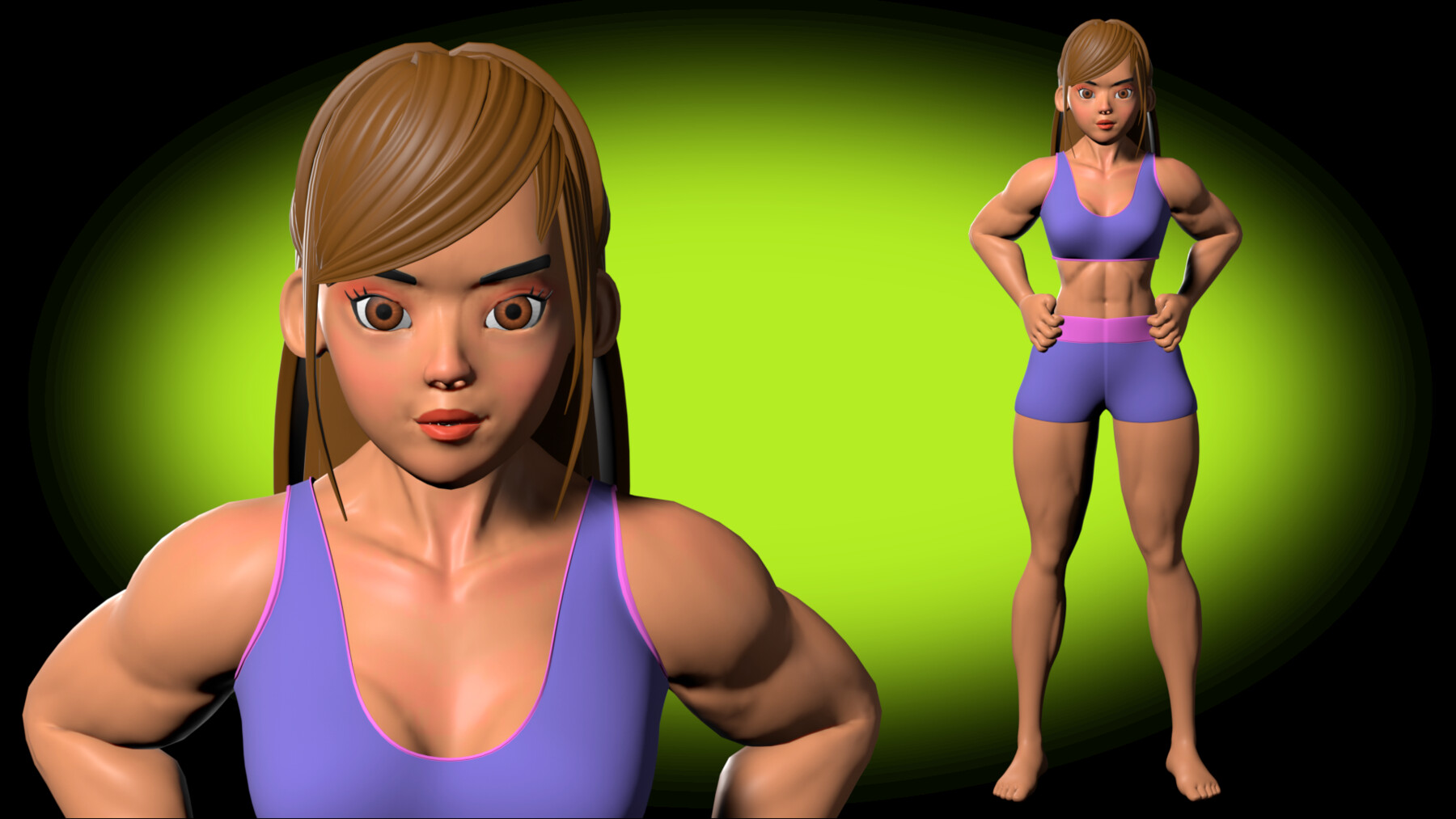 ArtStation - Stylized Gym Girl | Game Assets