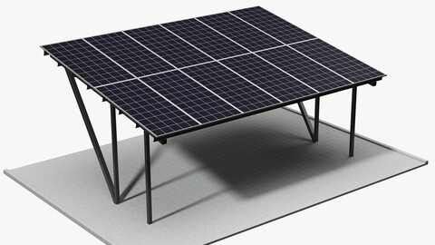 Carport solar panel stand