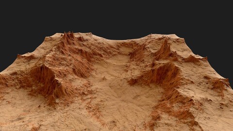 Tileable canyon landscape environment asset