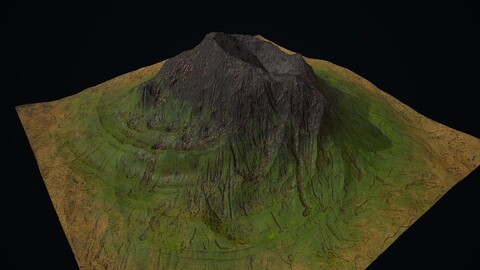 Volcano mountain environment asset