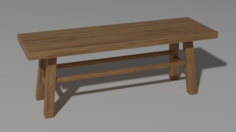 Outside Wood Bench #1