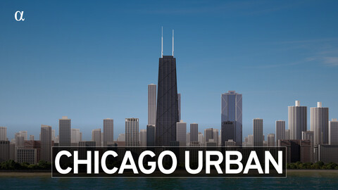 Chicago Urban Kitbash (Blend, Max, FBX, OBJ)