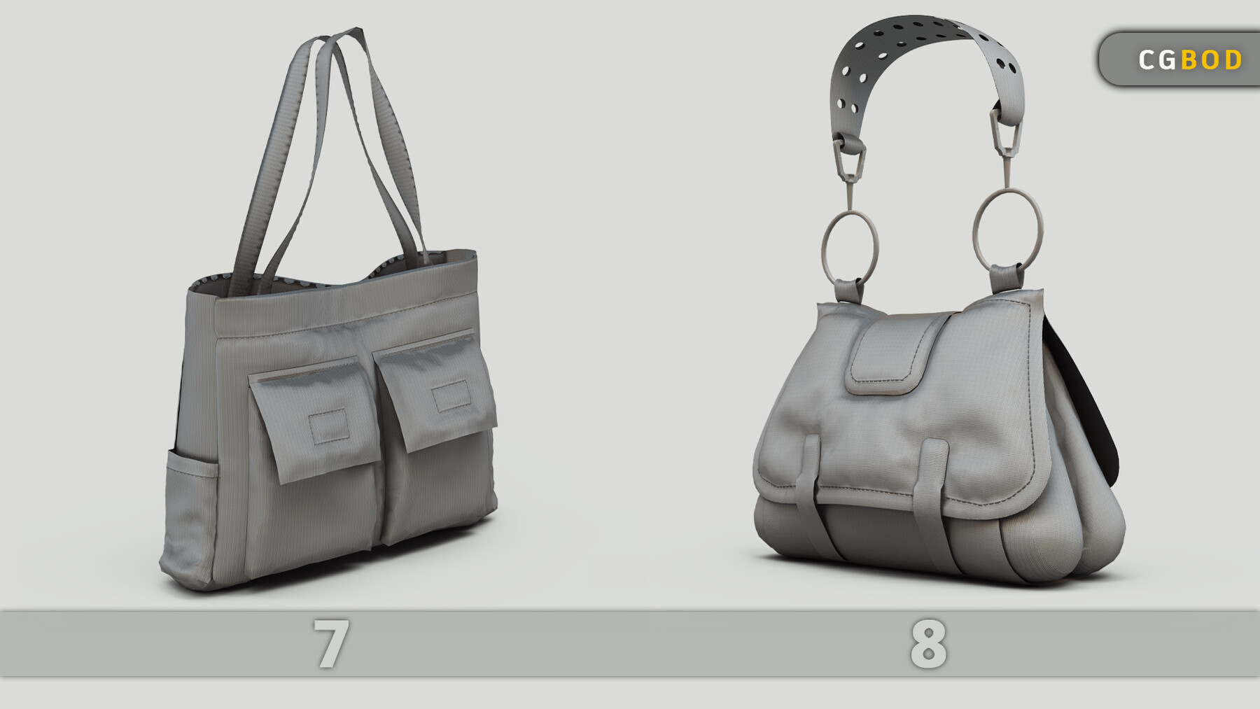 ArtStation - 10 Briefcase and Bag Base Mesh / Marvelous Designer | Game ...