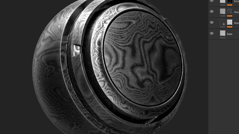 Damascus Steel Smart Material | Substance Painter