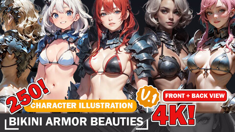 250 Bikini Armor Warrior Beauties in 4K - Design Reference Art V1