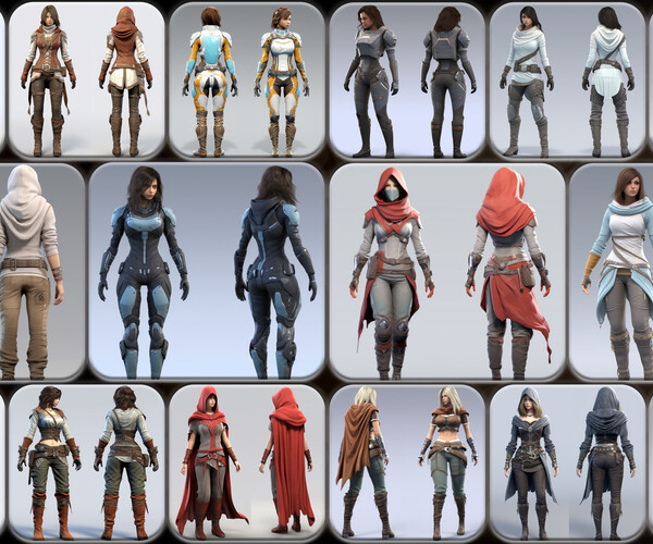 ArtStation - 200 Feminine Guardian Outfit Reference Pack | 4K | v.230 ...