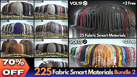 225 Fabric Smart Materials Bundle 02 + 25 Free (Vol.16)