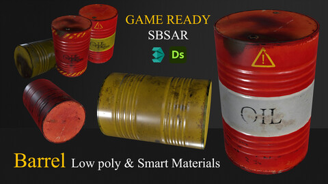 Barrel pbr | Sbsar & Obj & Fbx |