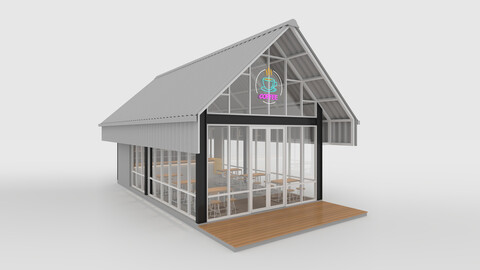 3D Model Cafe Modern 6