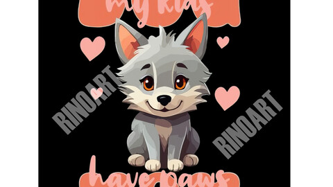 Dog Mom my kids have paws tshirt design png no background