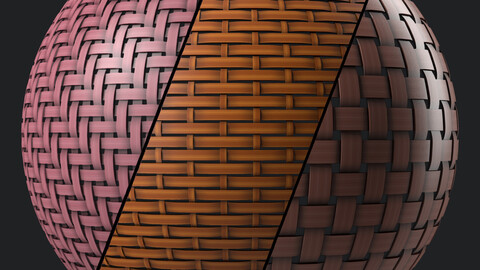 Wicker materials 18- PBR 4k Seamless