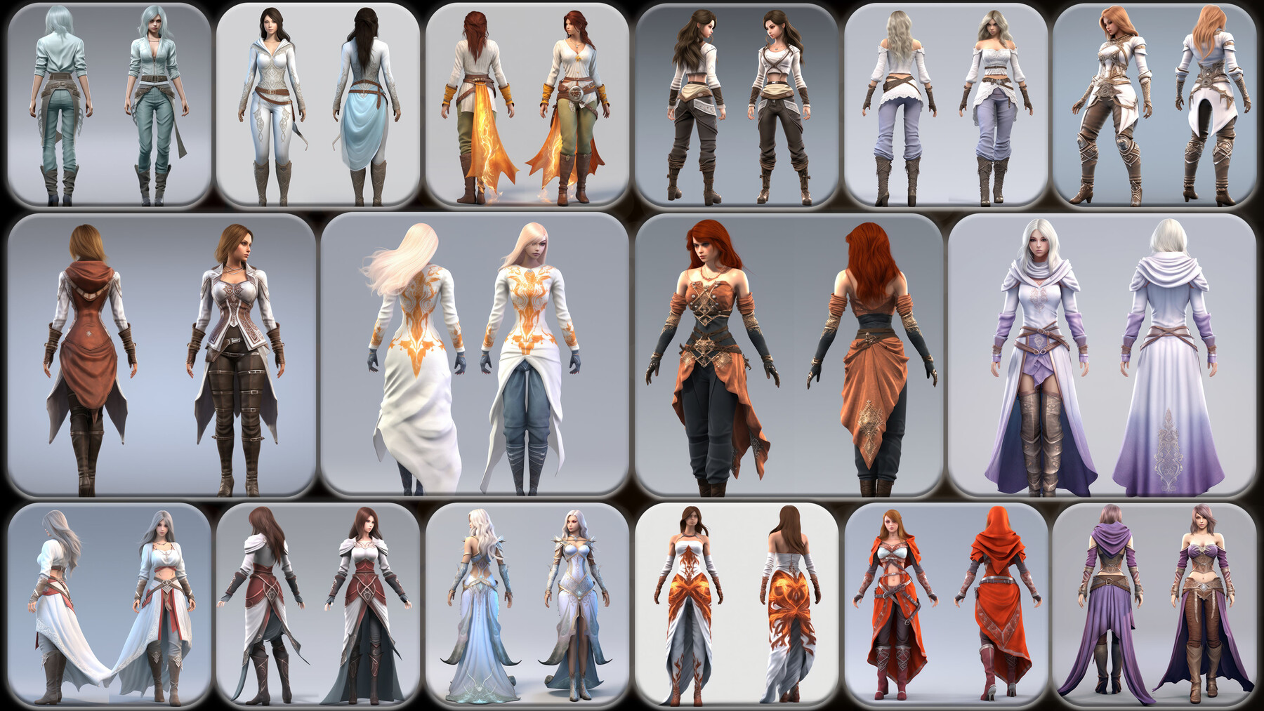 ArtStation - 200 Feminine Elementalist Outfit Reference Pack | 4K | v ...