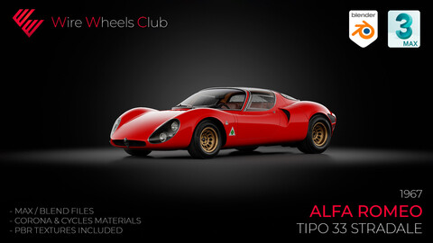 1967 Alfa Romeo Tipo 33 Stradale - 3D Model