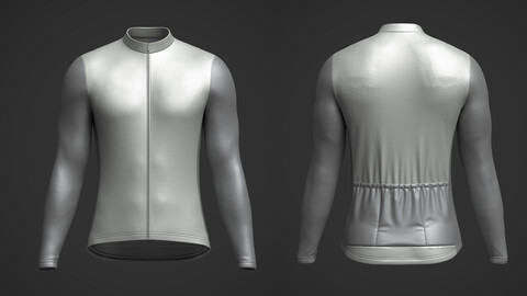 Mens Full Sleeve Cycling Jersey 3d Model