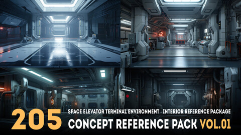 205 arts - Space Elevator Terminal Environment - Interior Reference Package Vol.01 - More Than 6K Resolution