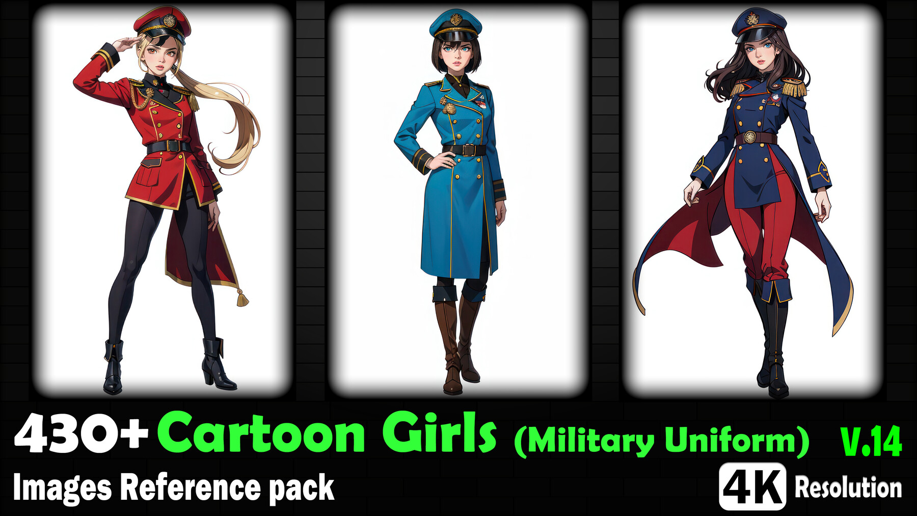 ArtStation - 430+ Cartoon Girls (Military Uniform) Images