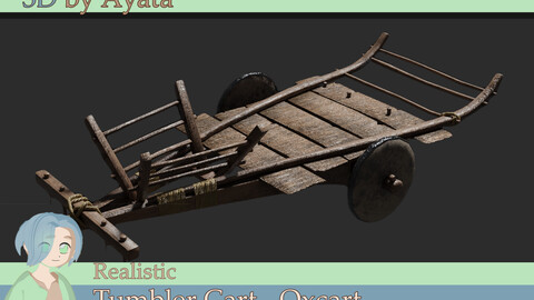 Oxcart - Tumbrel Old Cart Model - Unity Project and Blender Project PBR