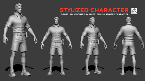 Stylized Character | 3d character Base mesh | Character creation & sculpt practicing Base Meshes.