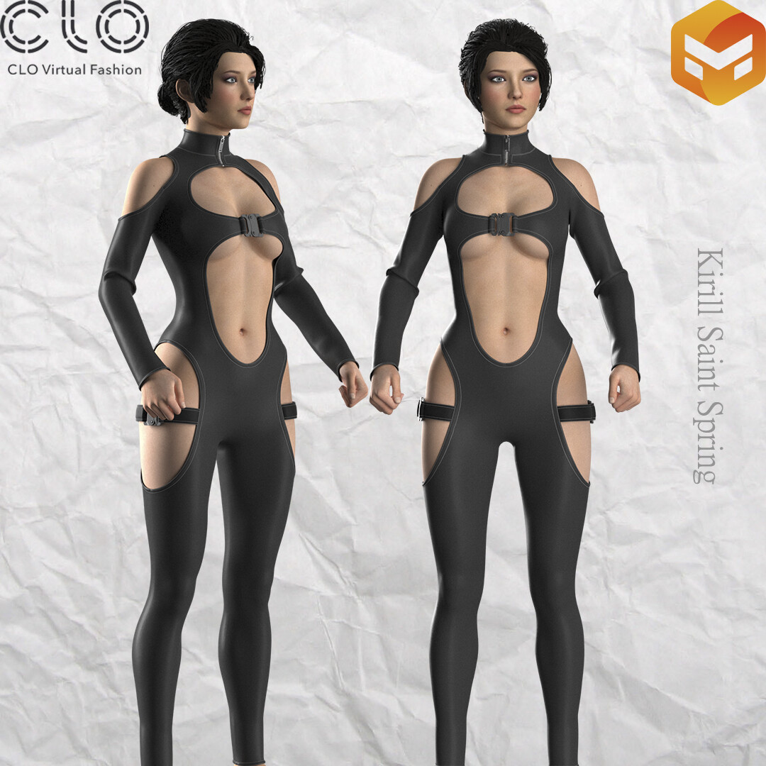 ArtStation - 5 female body suit/ zprj+obj+fbx/ clo3d, marvelous