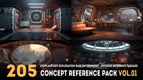 205 arts - Exoplanetary Exploration Base Environment - Interior Reference Package Vol.01 - More Than 6K Resolution