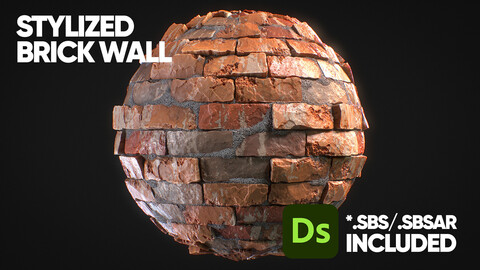 Stylized Brick Wall Material