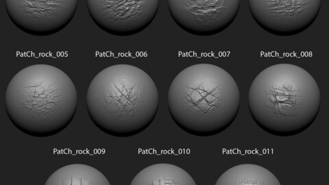 Zbrush Alpha pack rock brush set