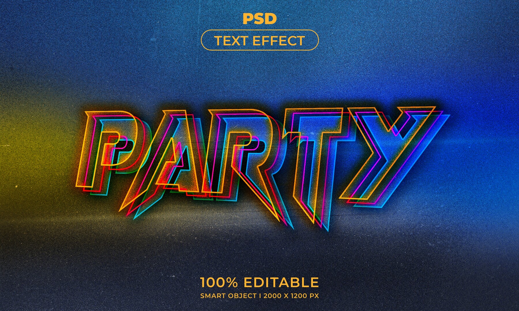 ArtStation - 3D Party. PSD fully editable text effect. Layer style PSD ...