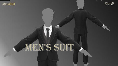 Suit_Male__Marvelous Designer Project_Practice for Zbrush