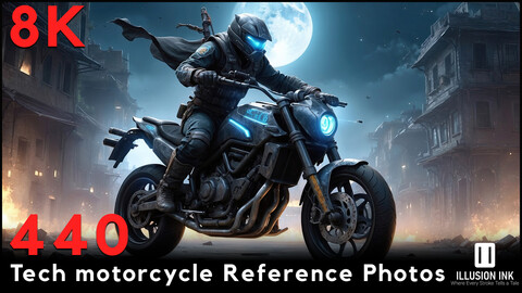 440 Tech Motorcycle Reference Photos | 8K