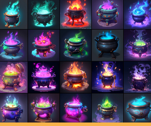 ArtStation - 202 Stylized Magic Cauldron VOL108 | Artworks