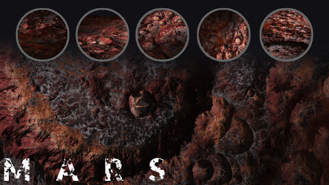 Mars Mesh Landscape 2 + Texture + Material