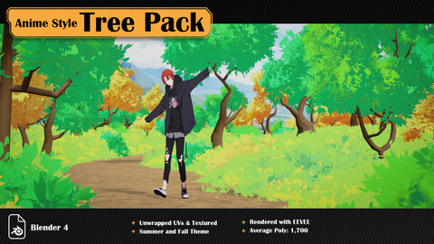 Anime Style Tree Pack